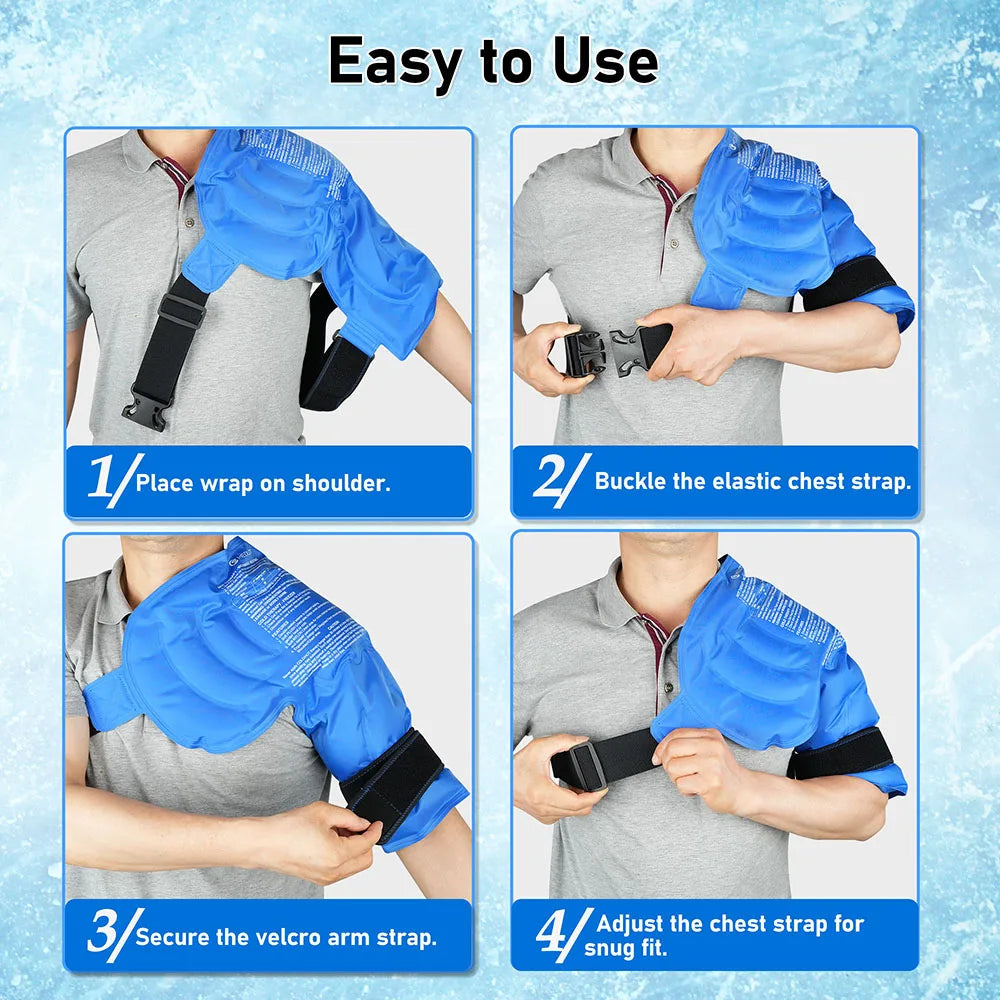 Shoulder Ice Pack Wrap for Hot Cold Therapy and Relief