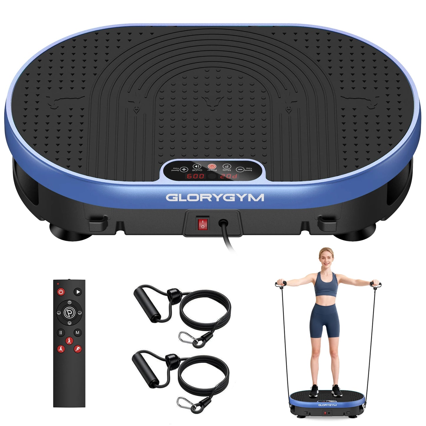 Glorygym Vibration Plate Exercise Machine With Remote Control 120 Speeds