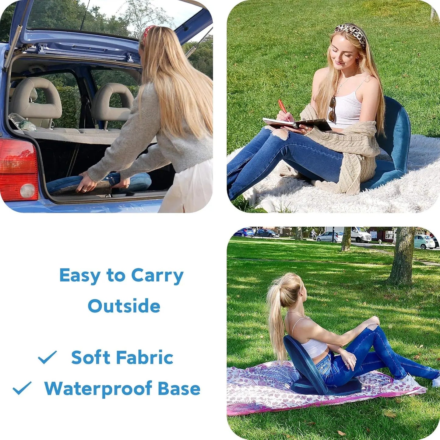 Adjustable Floor Chair With Back Support Foldable For Meditation