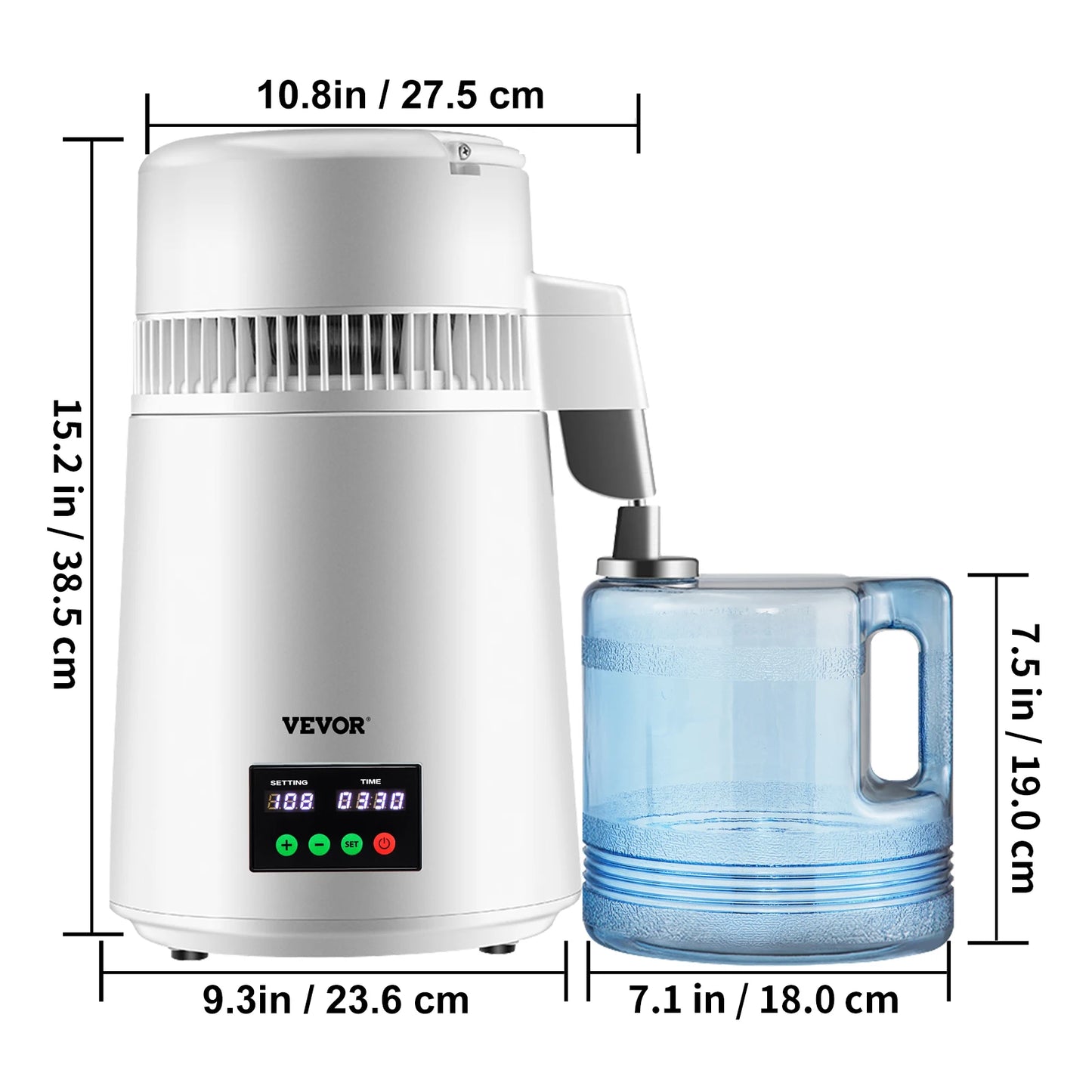 SucceBuy Water Distiller Purifier 1 L/H Distilling Speed