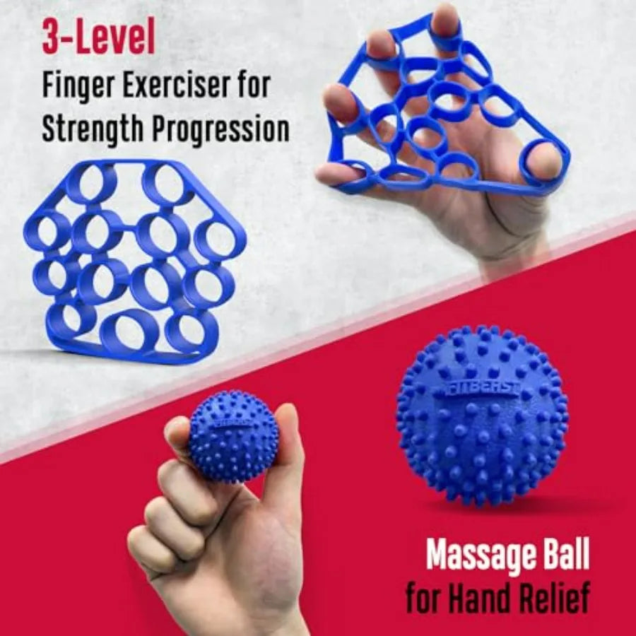 Hand Grip Strengthener Kit With Forearm Exerciser And Massage Balls