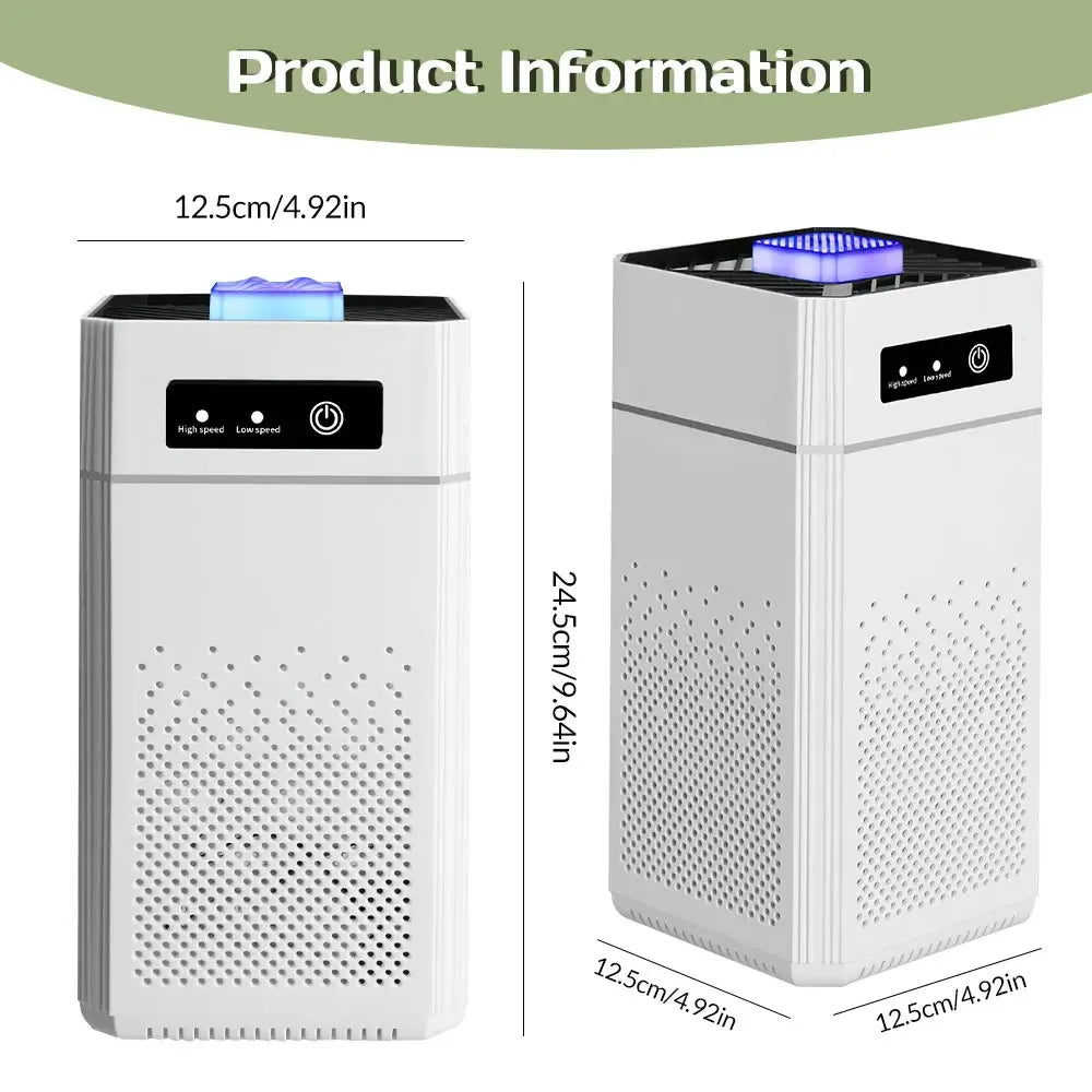 Air Purifier With HEPA Filter Quiet Sleep Mode 360 Inlet