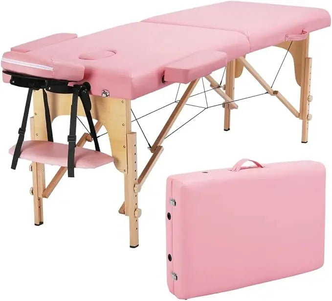 Portable Lash Bed Massage Table With Face Cradle Adjustable Height