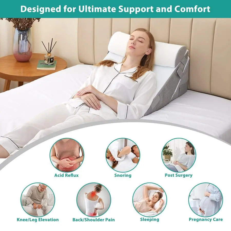 Orthopedic Wedge Pillow Set For After Surgery And Reflux Relief