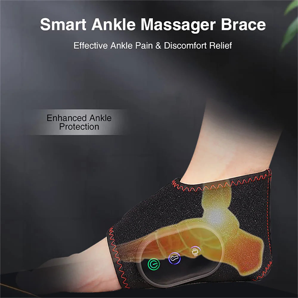 Electric Foot Warmer Massager With Heated Pad And Vibration