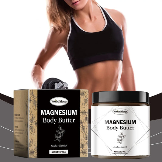 Woodsleep Magnesium Body Butter Moisturizes Skin Elasticity and Hydration