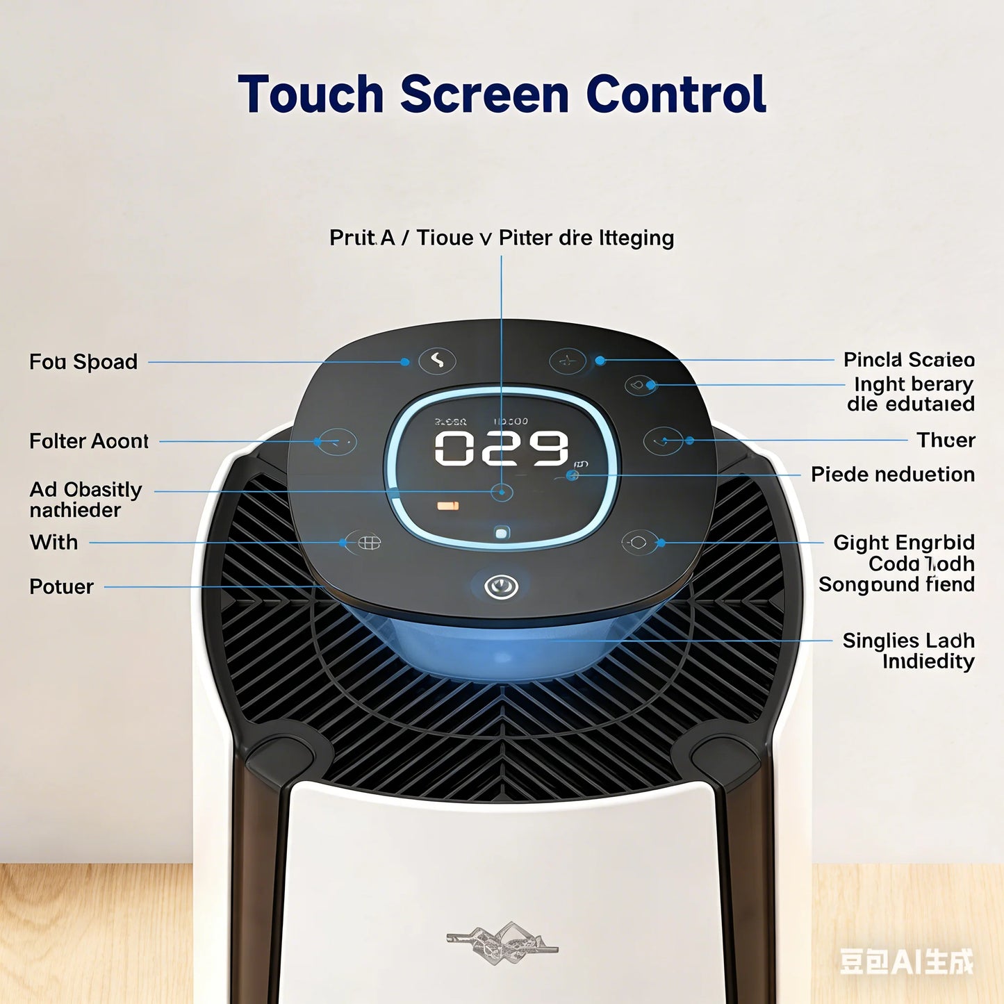 Smart Air Purifier With H13 True HEPA Filter For Allergies
