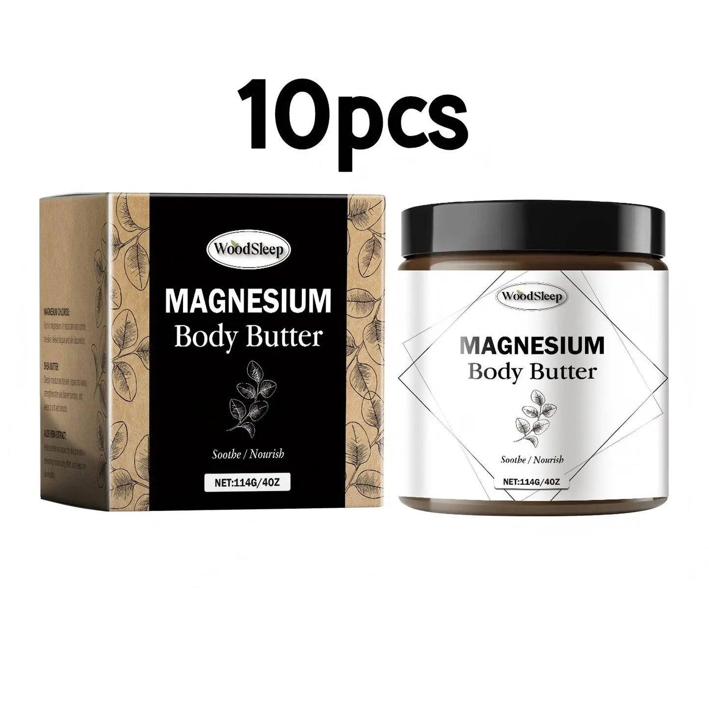 Woodsleep Magnesium Body Butter Moisturizes Skin Elasticity and Hydration