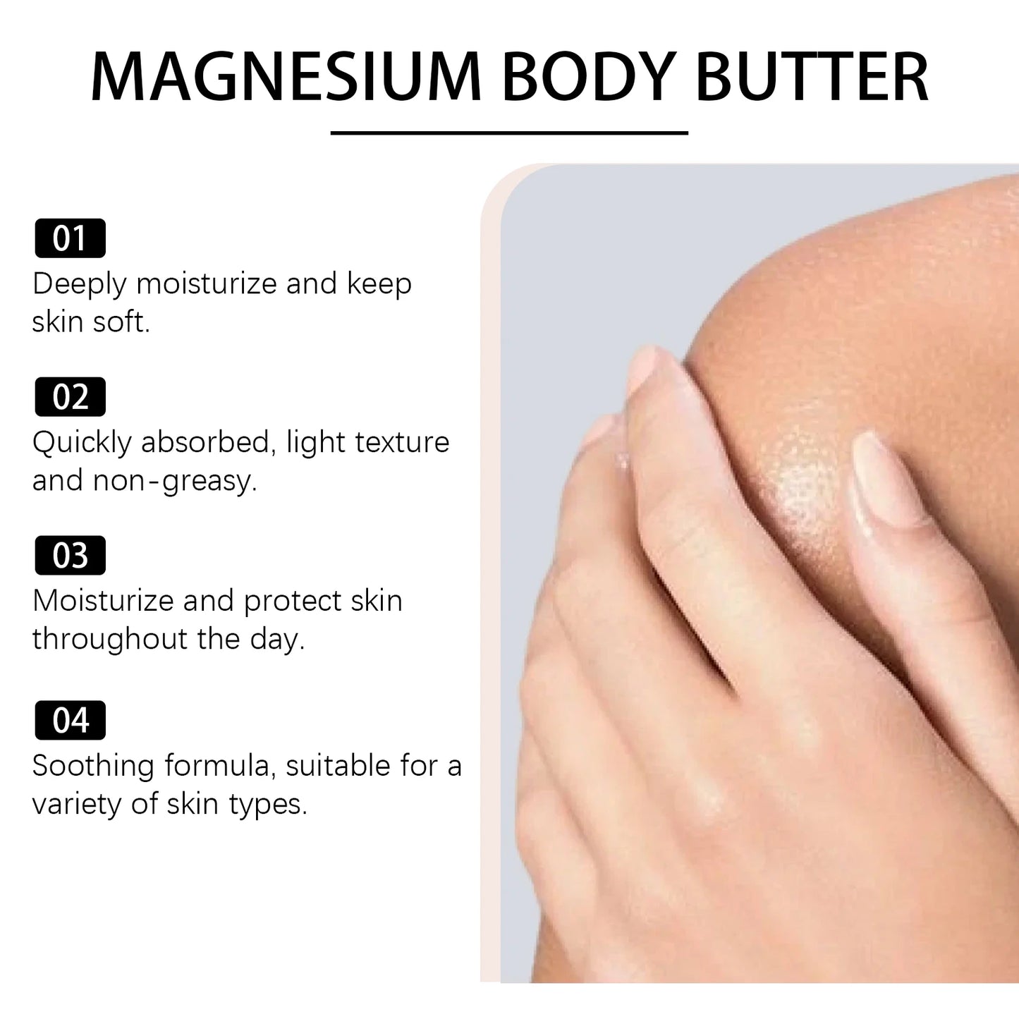 Woodsleep Magnesium Body Butter Cream For Soothed Hydrated Skin