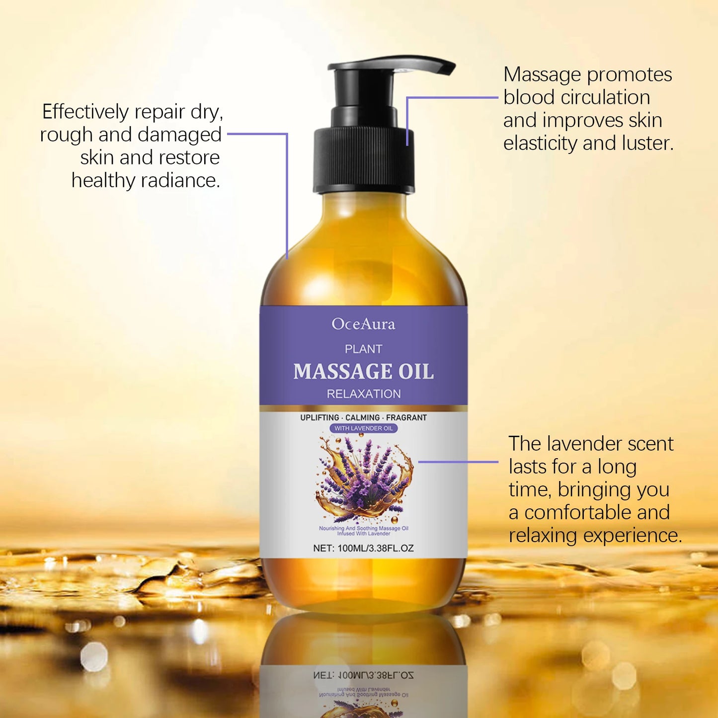Lavender Essence Oil Deep Moisturizing Body Massage