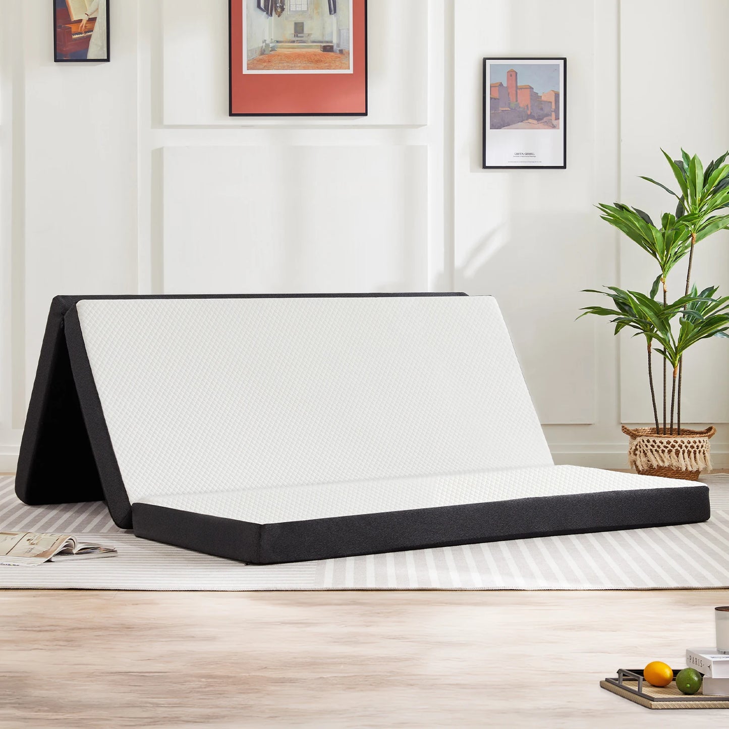 JHK Tri Fold Memory Foam Mattress With Certipur US Certification