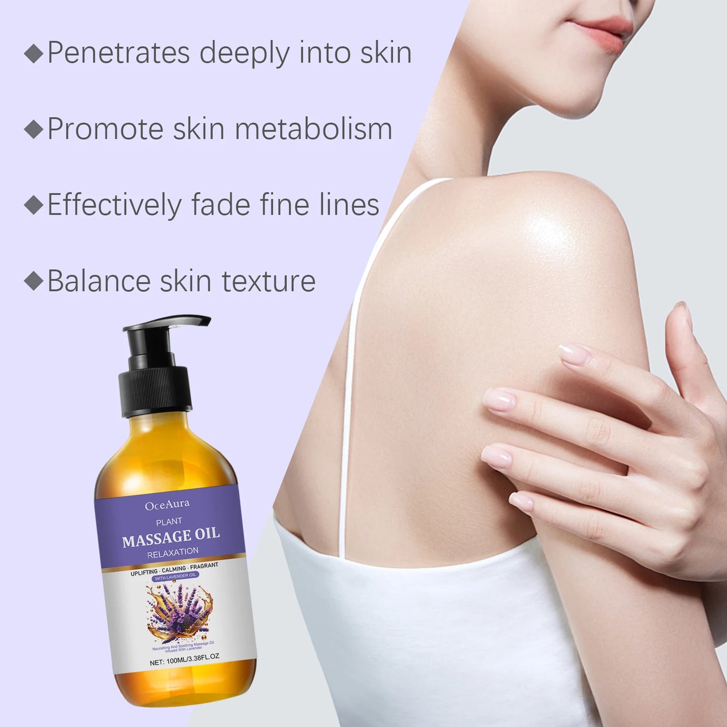Lavender Essence Oil Deep Moisturizing Body Massage