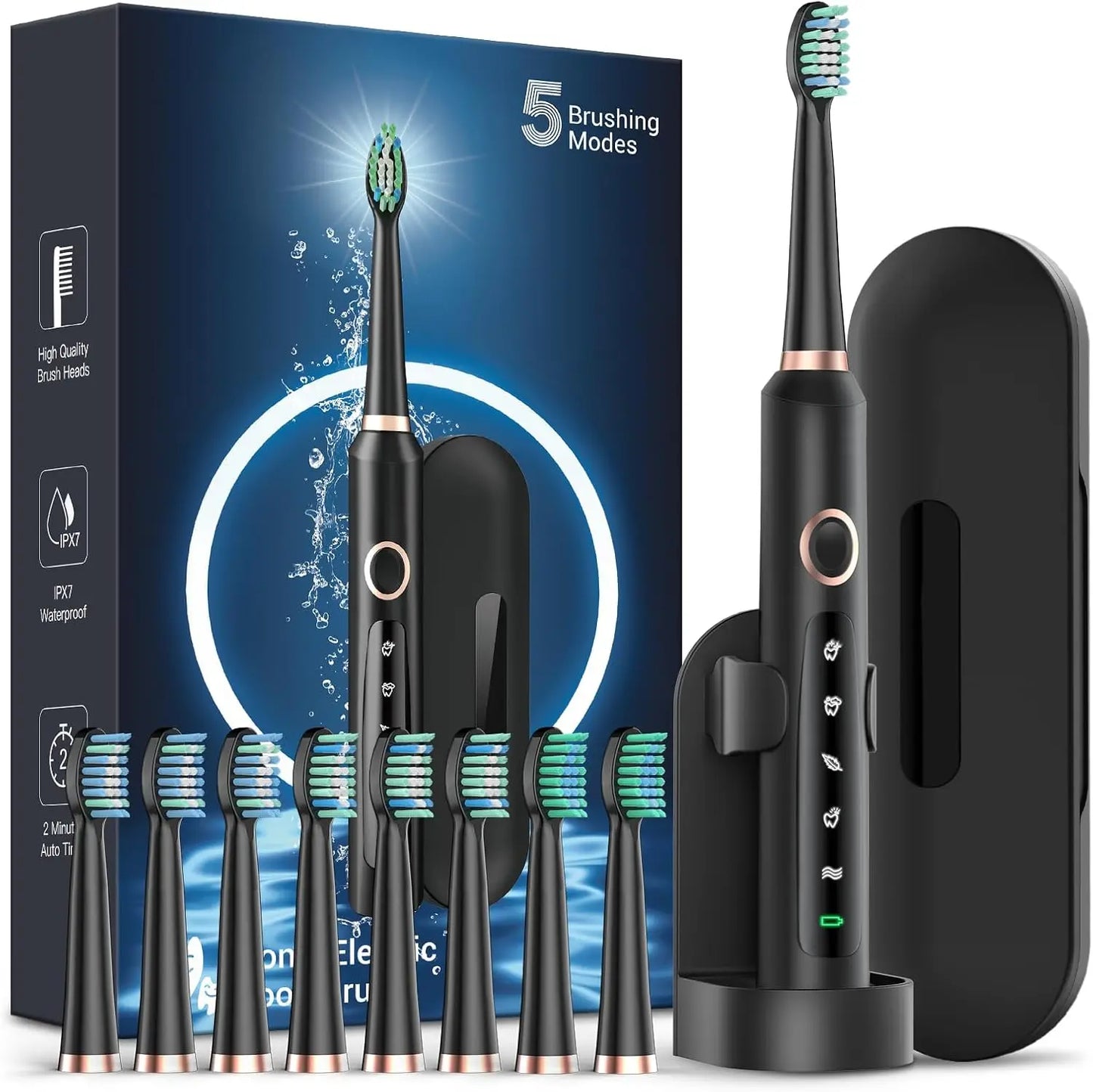 M5 Sonic Electric Toothbrush Rechargeable for Adults and Kids