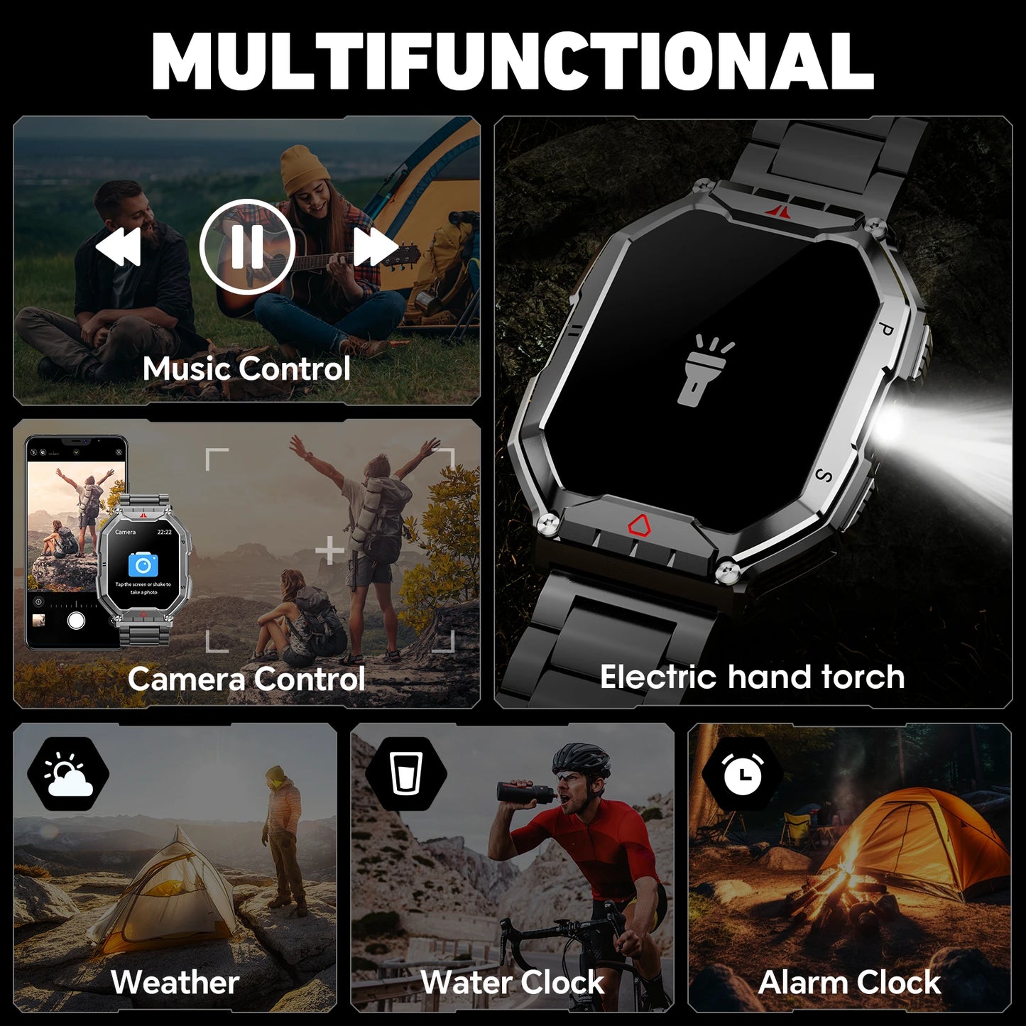 Smartwatch With AMOLED Display GPS Heart Rate Blood Oxygen Monitor