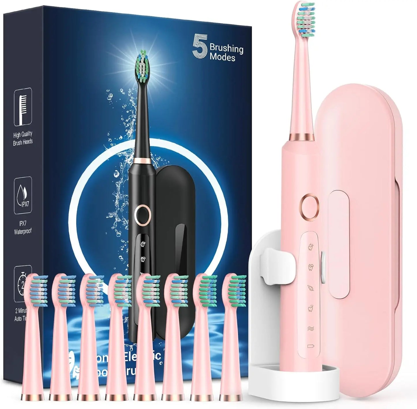 M5 Sonic Electric Toothbrush Rechargeable for Adults and Kids