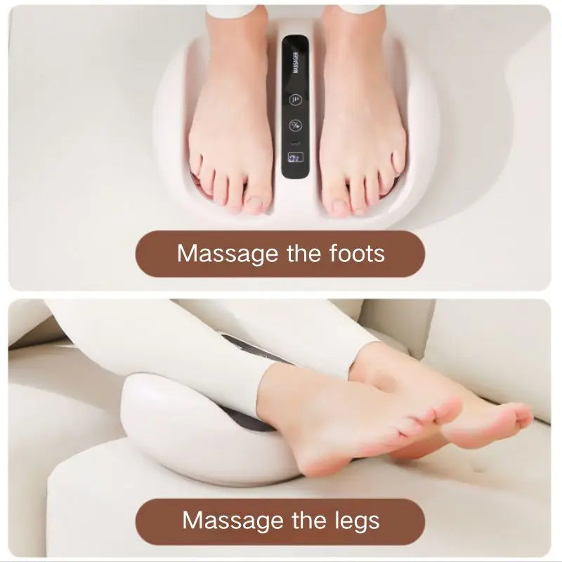 Mini Foot Massager With Hot Compress And Kneading Vibration