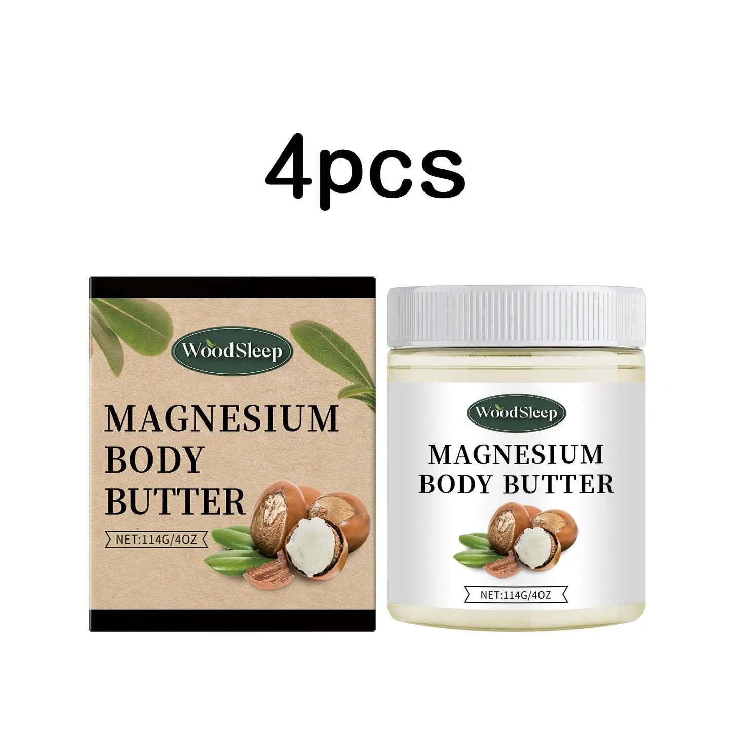Woodsleep Magnesium Body Butter Cream For Soothed Hydrated Skin