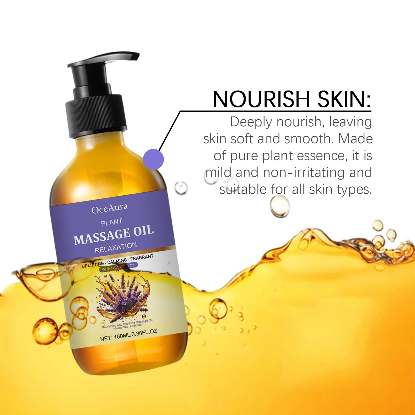 Lavender Essence Oil Deep Moisturizing Body Massage
