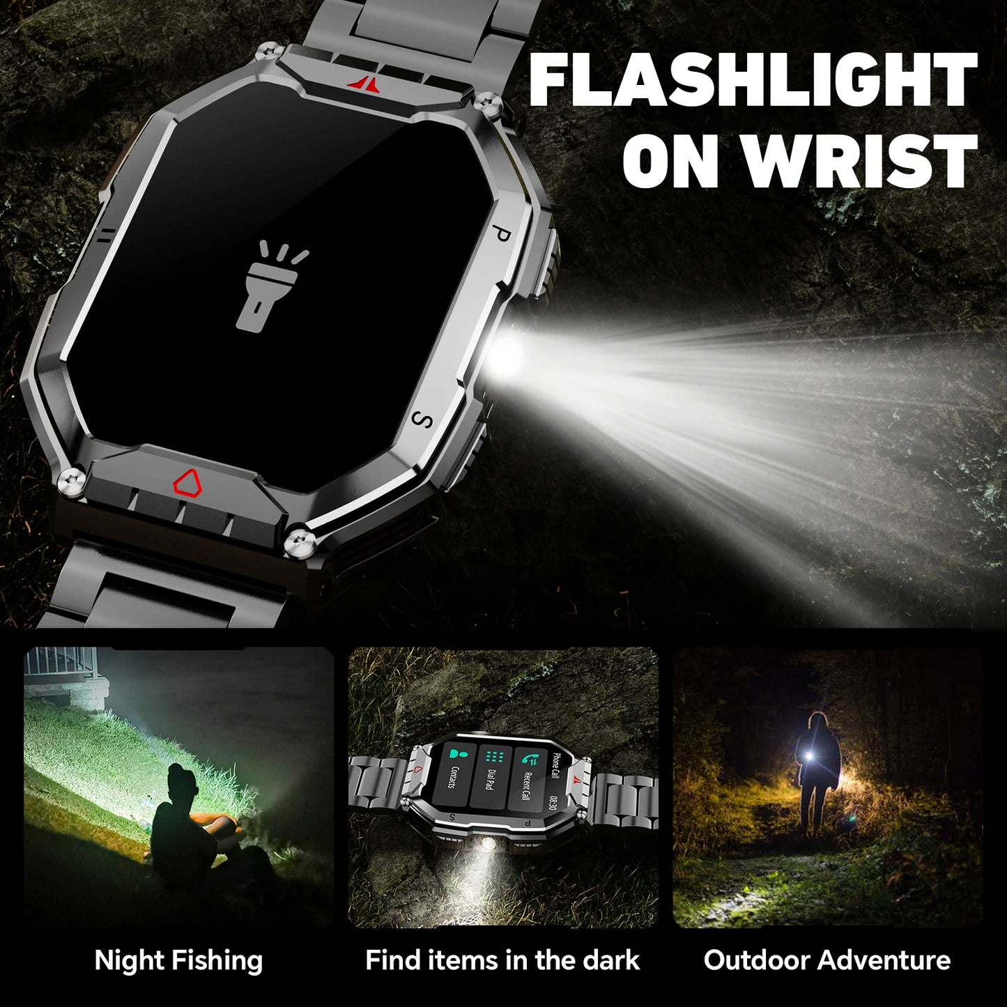 Smartwatch With AMOLED Display GPS Heart Rate Blood Oxygen Monitor