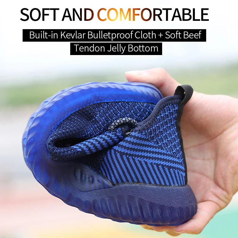 SUADEX Men Steel Toe Work Shoes Breathable Puncture Proof