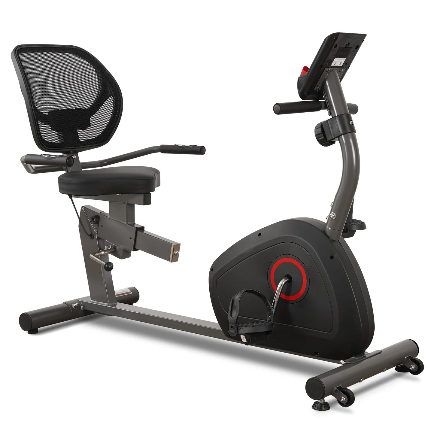 Recumbent Exercise Bike For Home Quiet 8 Level Resistance With Heart Rate Handle