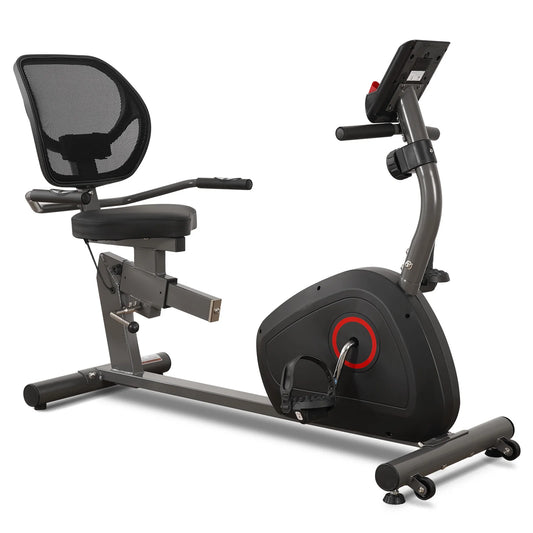 Recumbent Exercise Bike For Home Quiet 8 Level Resistance With Heart Rate Handle
