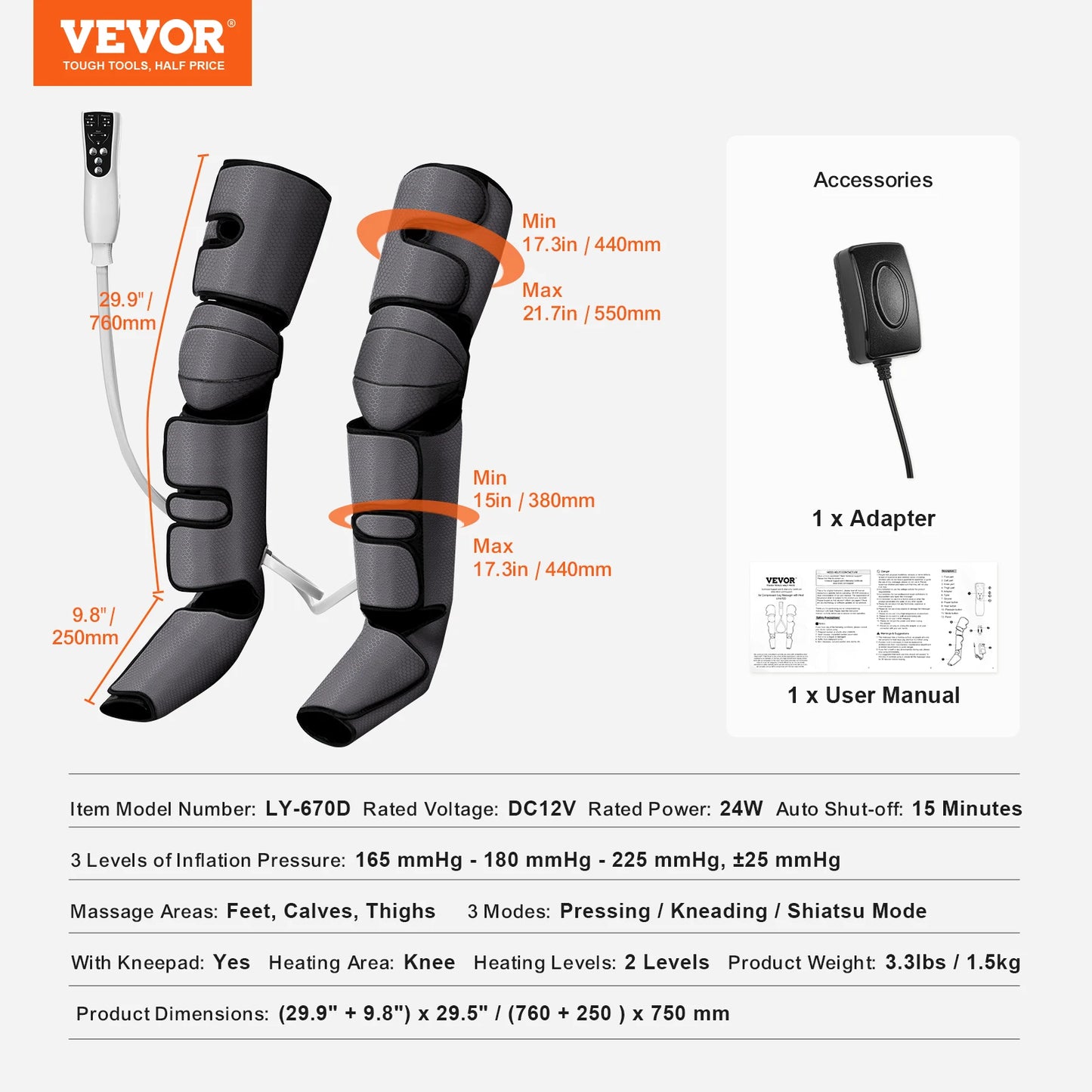 Full Leg Massager With Air Compression For Circulation