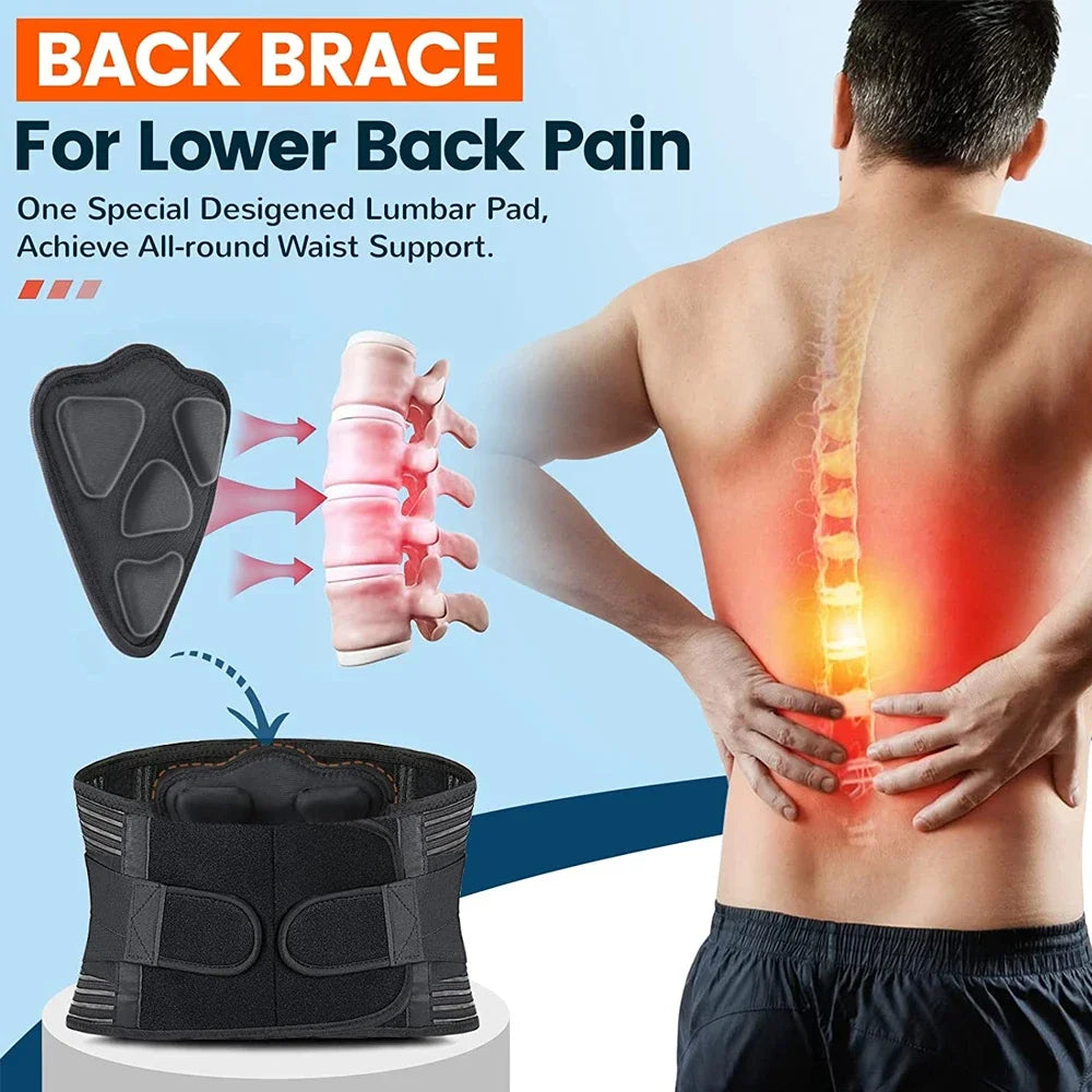 Lumbar Back Brace for Pain Relief and Support