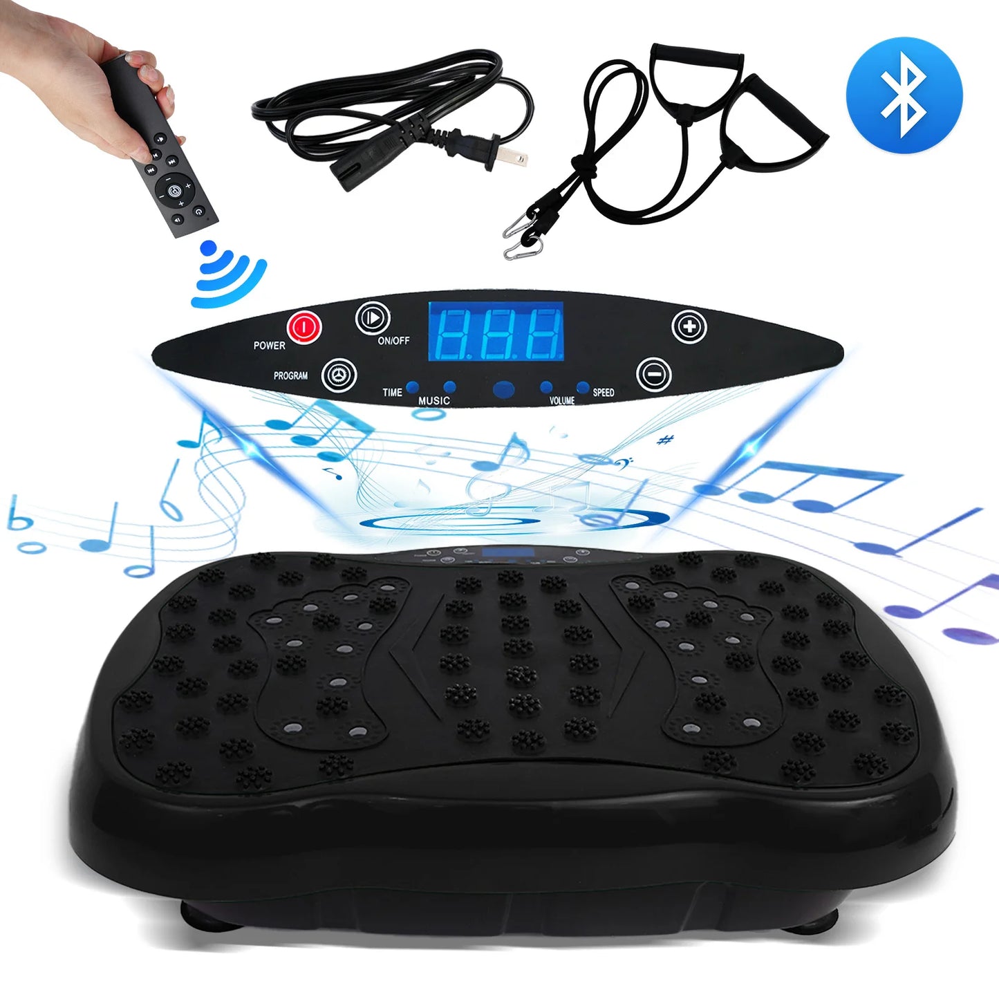 Full Body Vibration Plate Exercise Machine With Resistance Bands