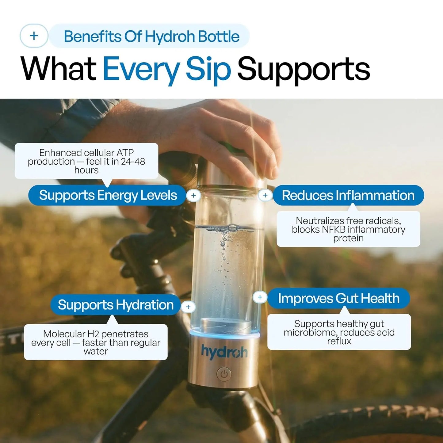 Original Hydrogen Water Bottle Portable Hydrogen Rich Water Maker