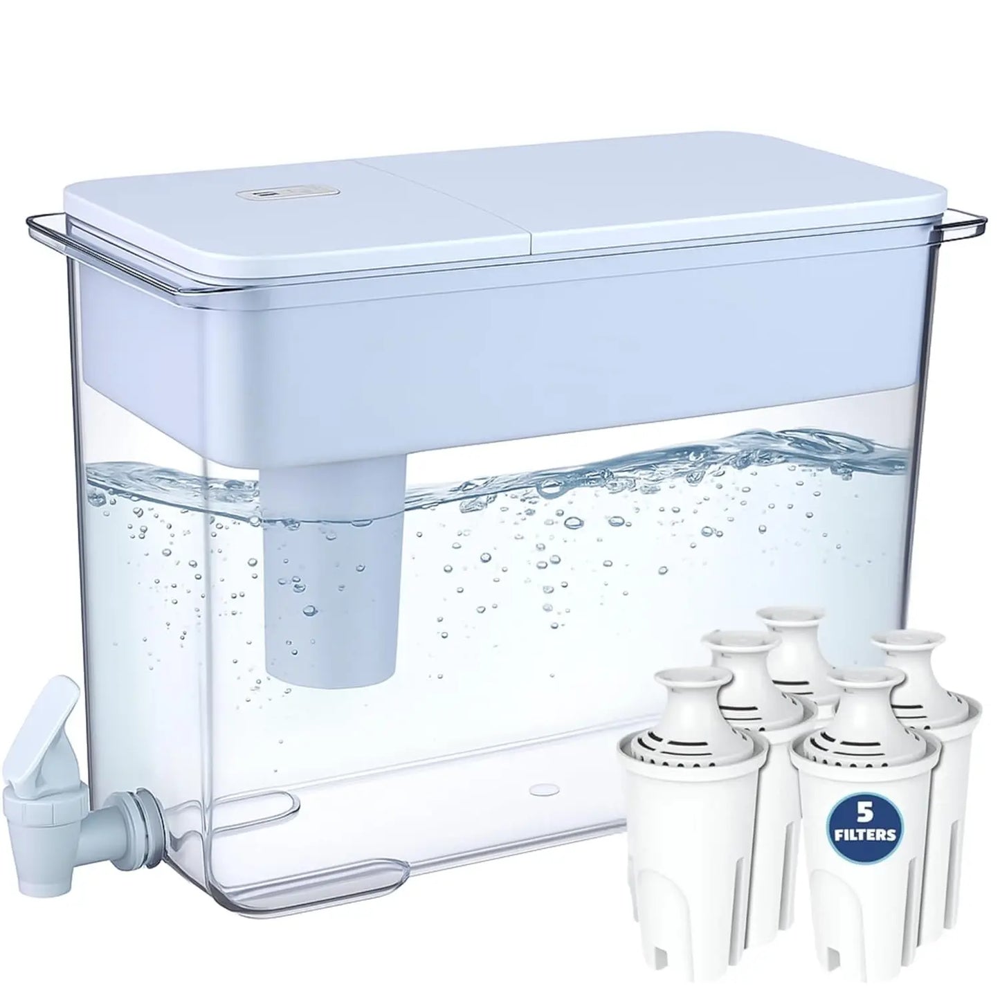 Water Filter Pitcher Compatible With Brita Five Filters Reminder