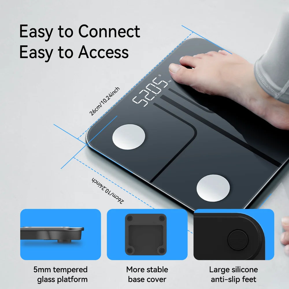Digital Bluetooth Smart Scale With App For BMI And Body Fat