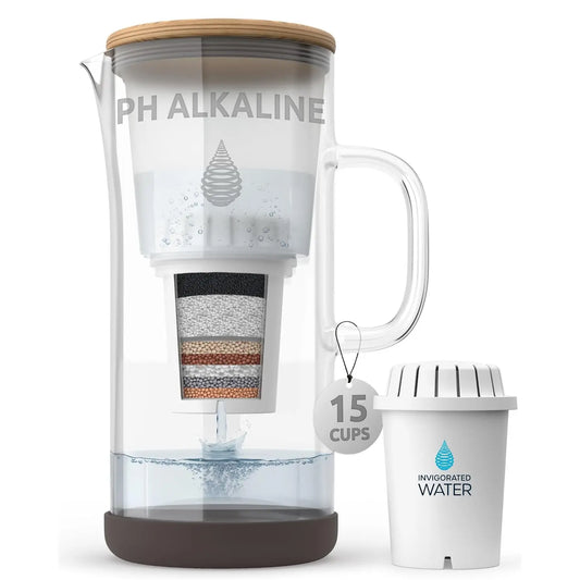 pH Restore Glass Alkaline Water Pitcher With Multi Stage Filtration