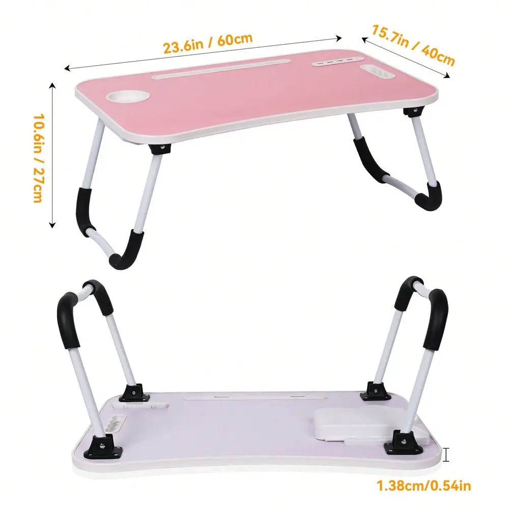XMSJ Bed Desk Portable Foldable Lap Table with USB Charging