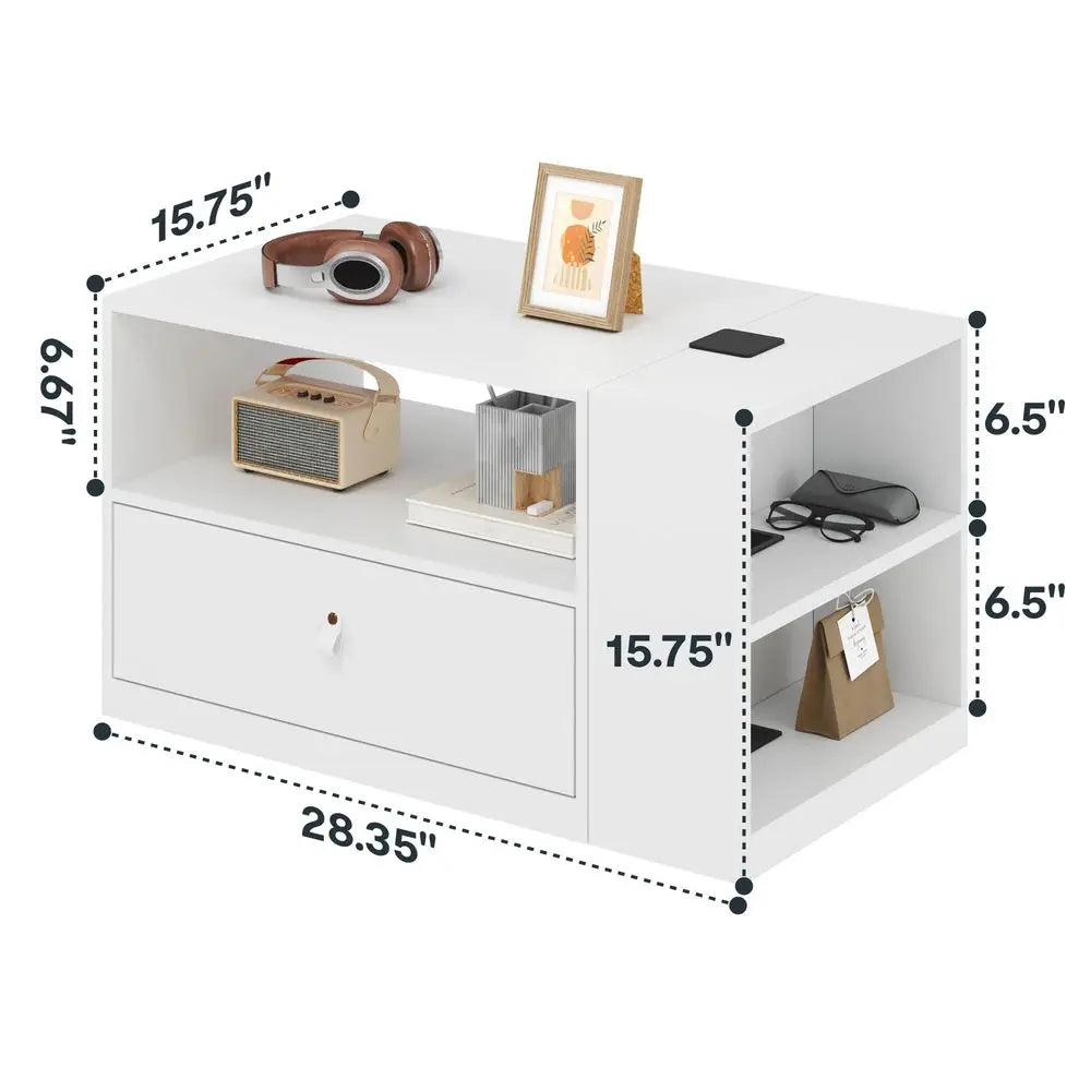 Height Adjustable Sit-Stand Computer Desk With Drawer And Cabinet Storage