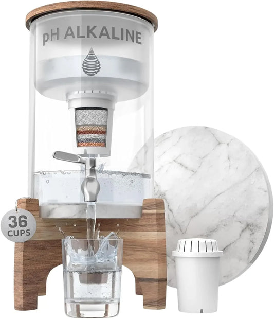 pH Recharge Alkaline Water Filter Dispenser for Home and Office