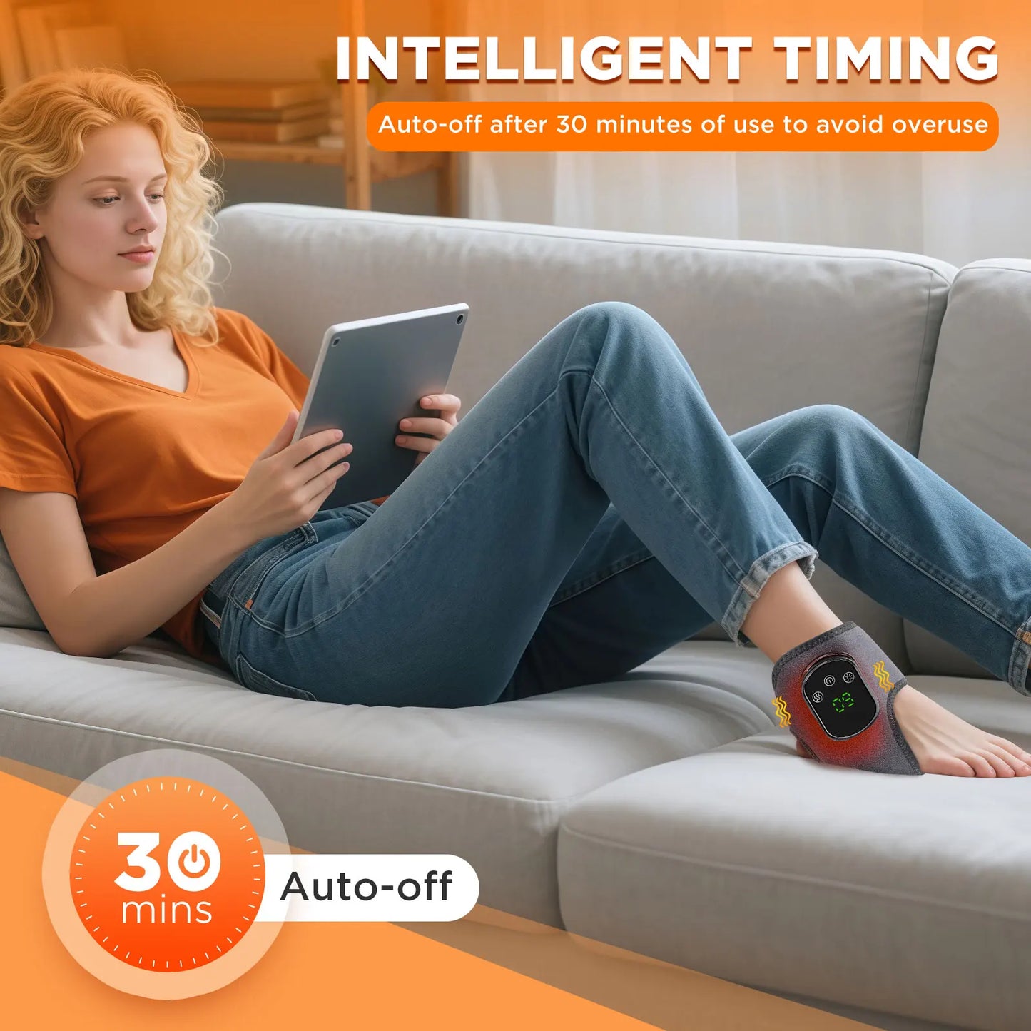 Hailicare Electric Ankle Massager With Vibration Therapy For Pain Relief