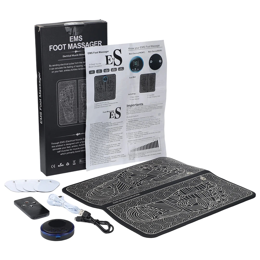 Agdoad Smart Foot Massager EMS With 8 Modes 19 Levels