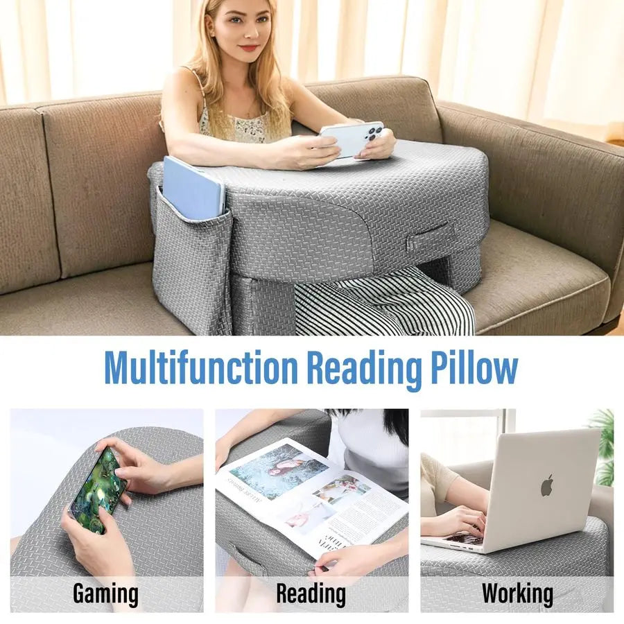 Reading Pillow For Laptop Armrest And Lap Desk Support