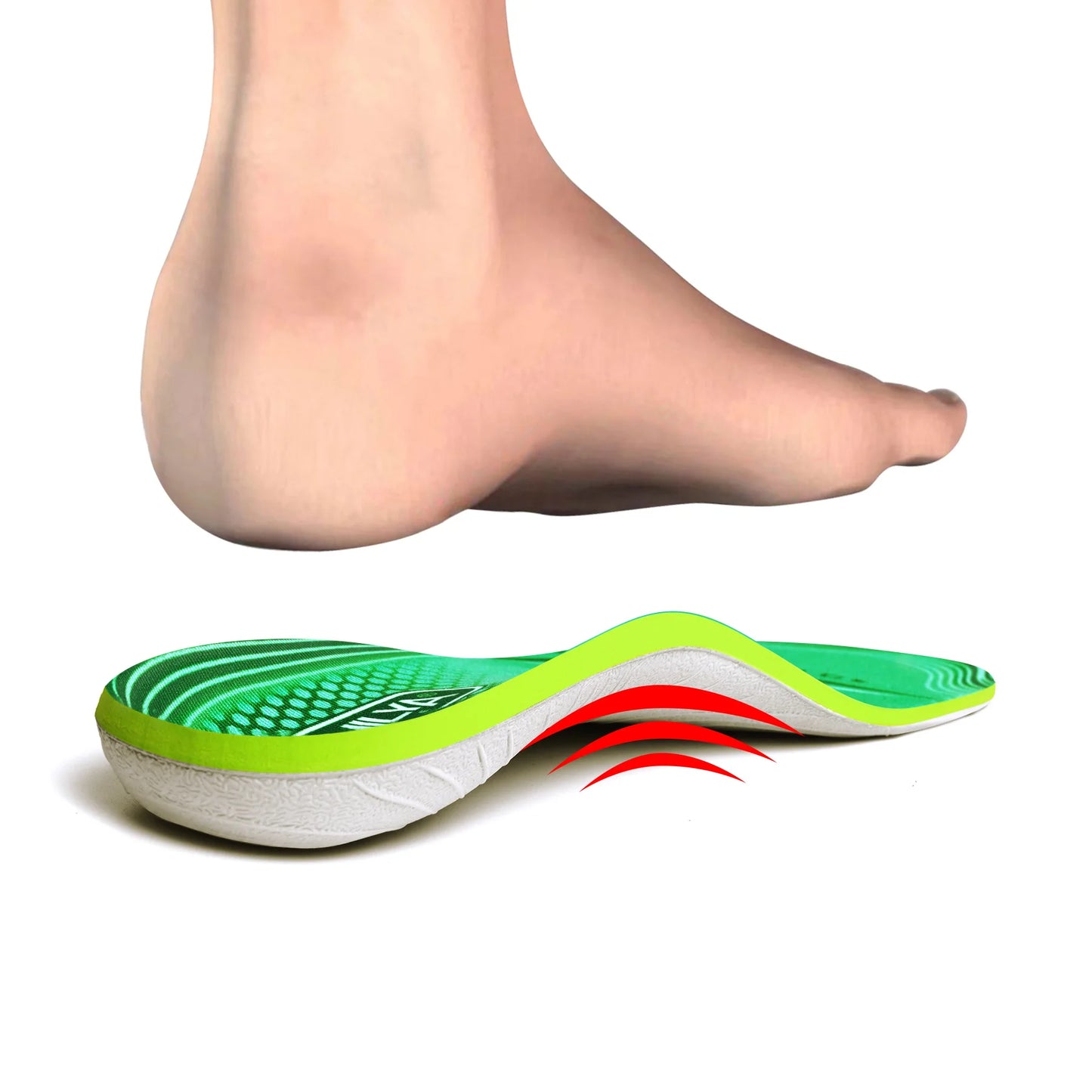 IFITNA Plantar Fasciitis Relief Orthopedic Insoles Flat Feet Metatarsal Pain