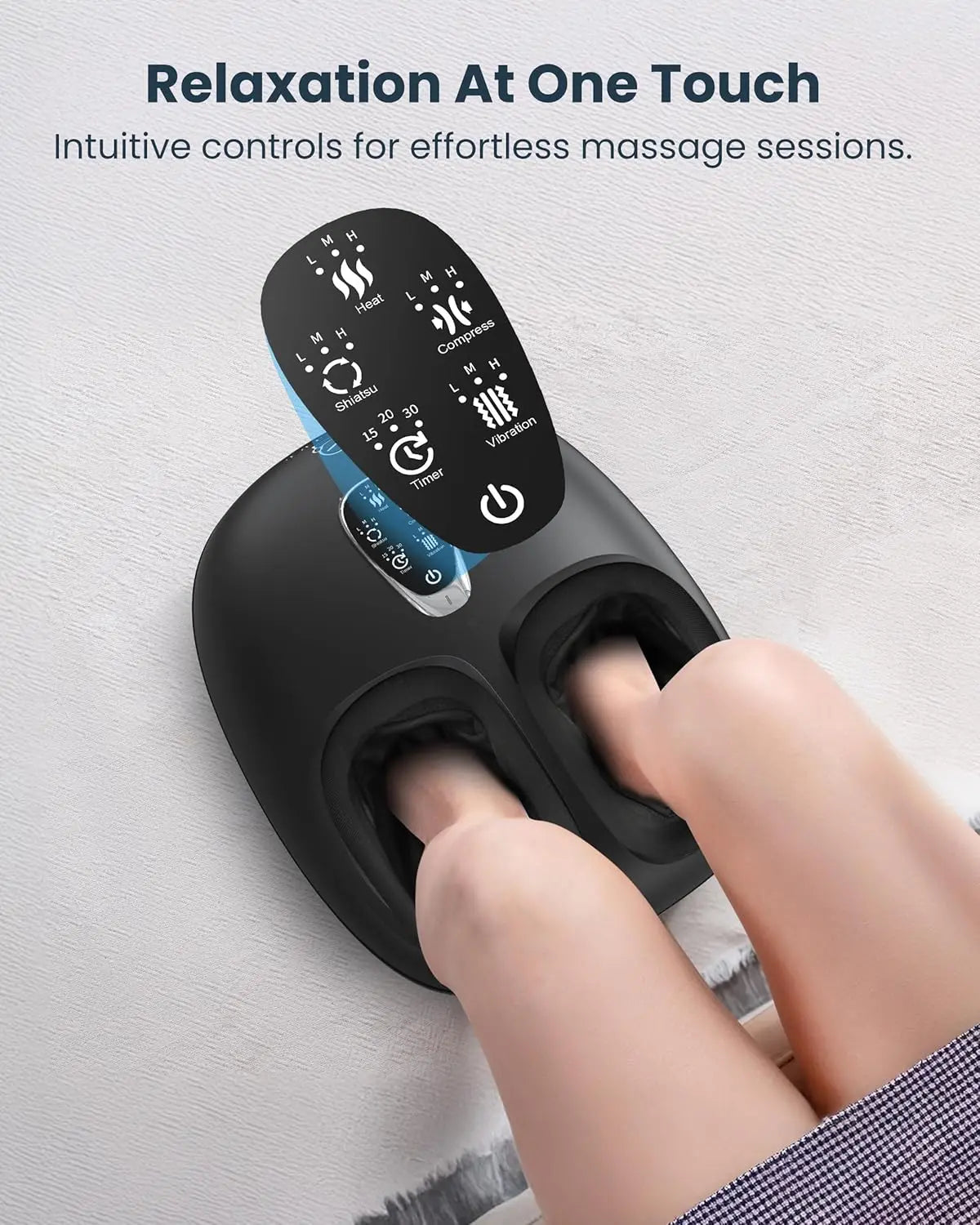 Heated Shiatsu Foot Massager With Deep Kneading And Compression