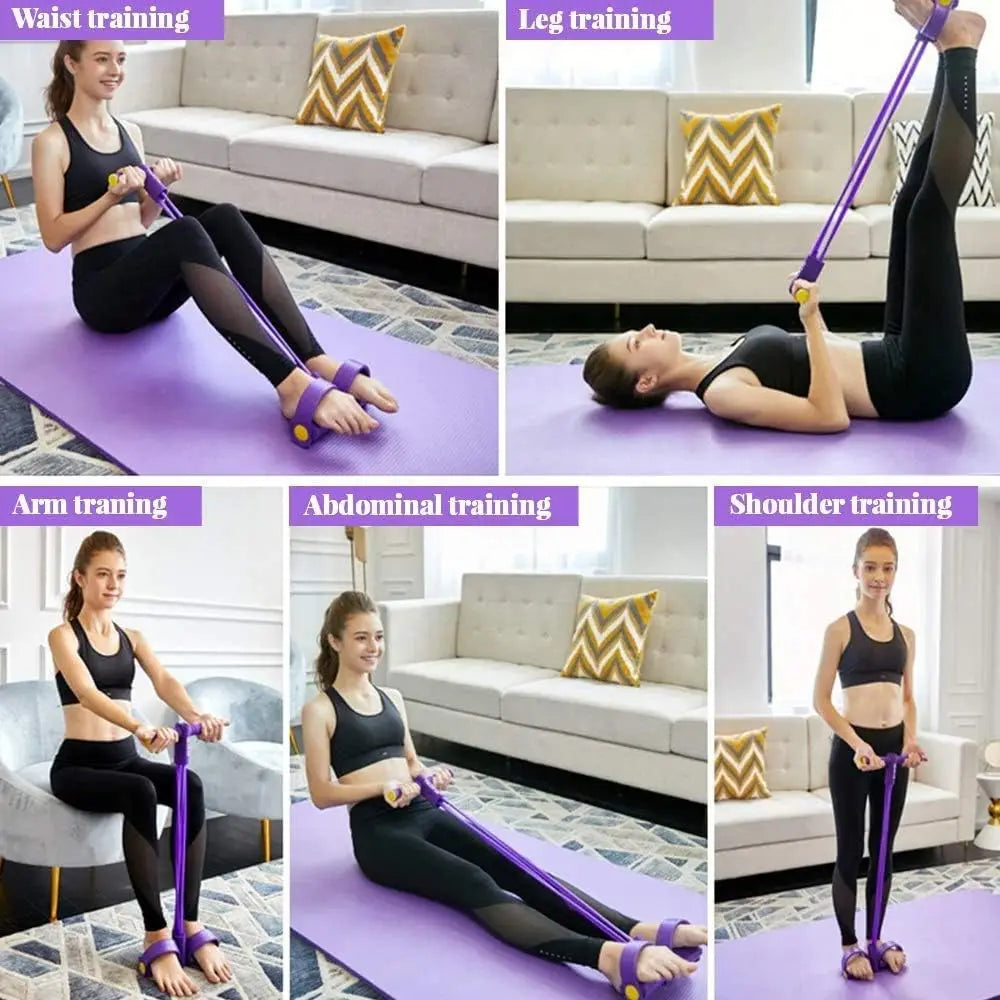 Resistance Band Set Four Tubes For Full Body Training