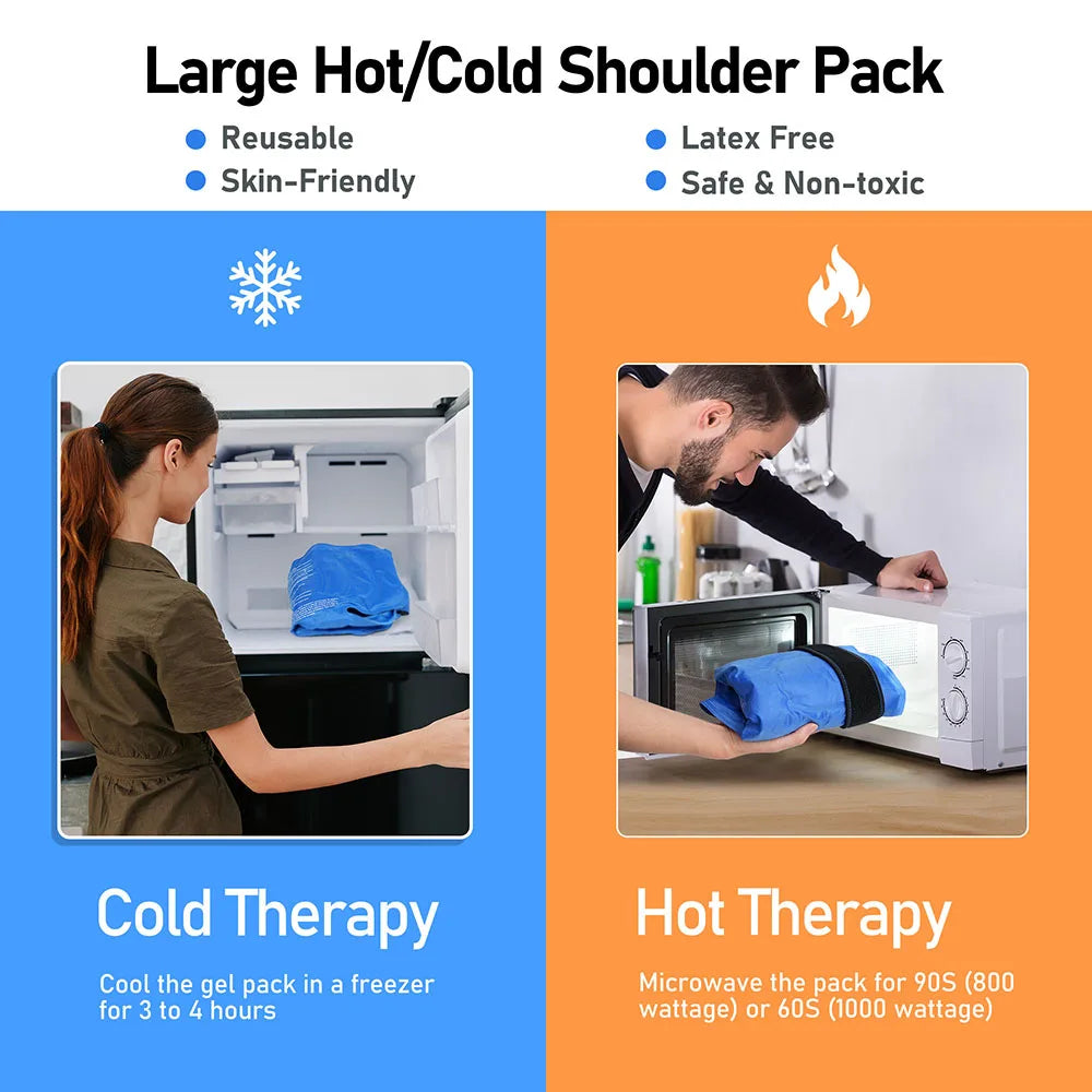 Shoulder Ice Pack Wrap for Hot Cold Therapy and Relief