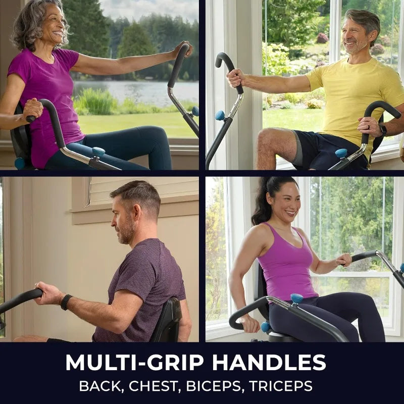 Recumbent Cross Trainer Stepper With Zero-Impact Exercise