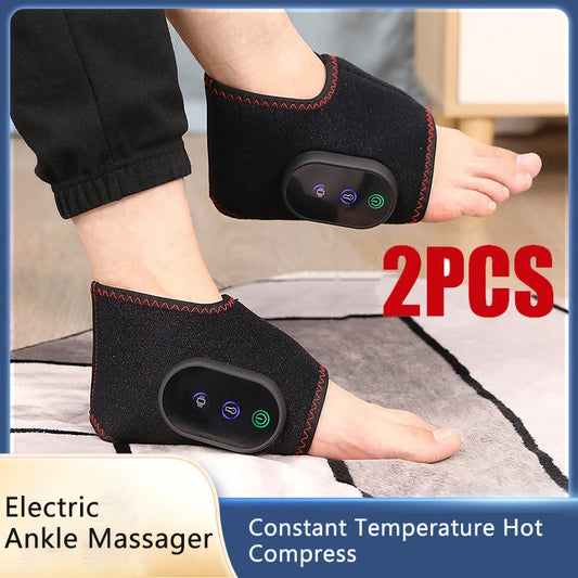 Electric Foot Warmer Massager With Heated Pad And Vibration