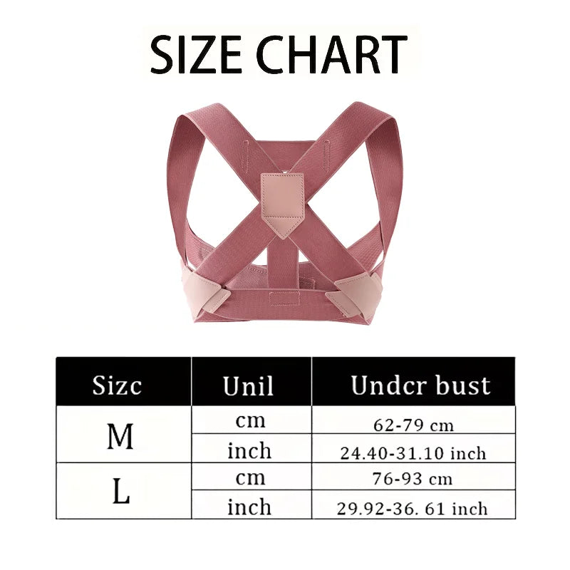 Back Posture Corrector For Adults With Invisible Straps And Spinal Support