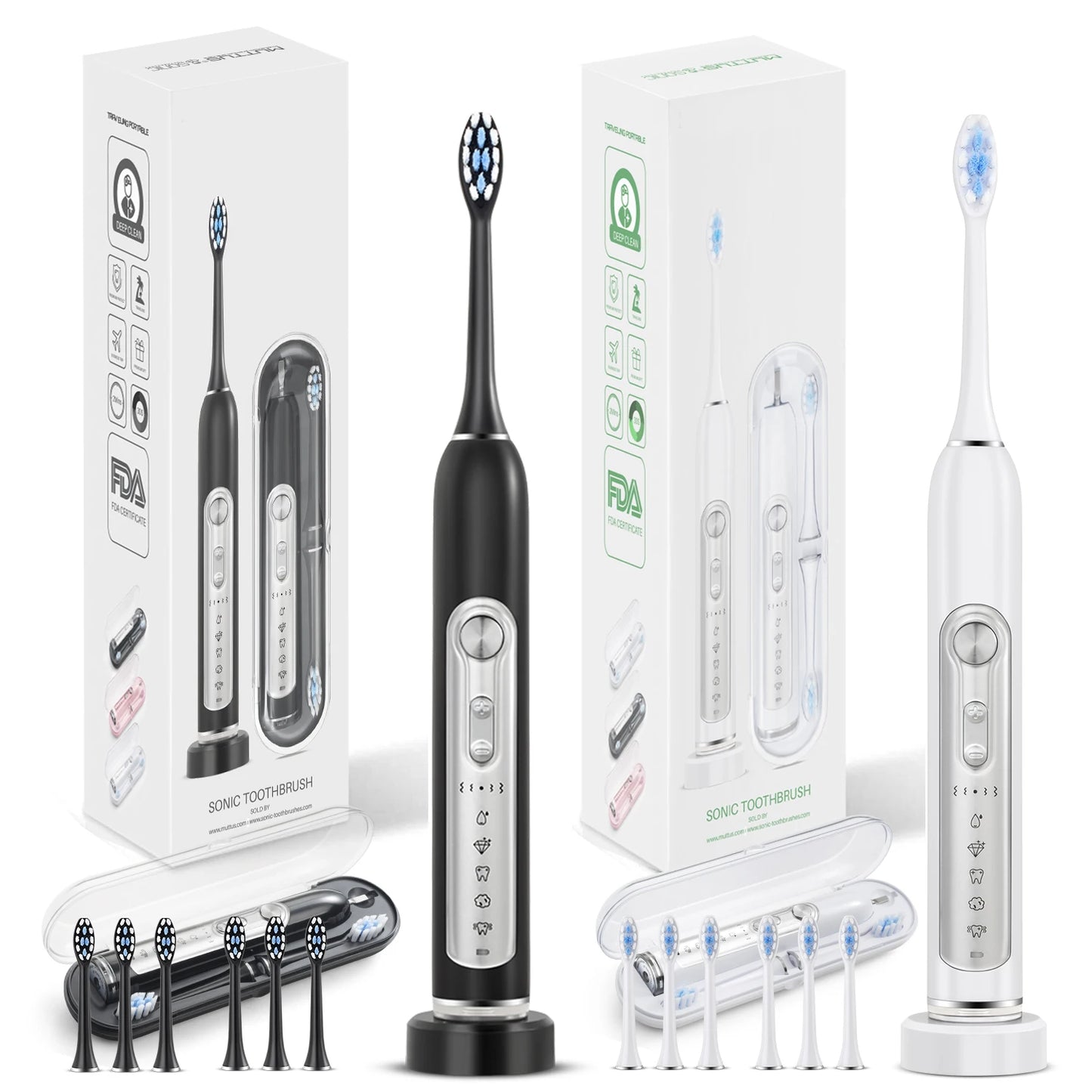SUBORT S7 Sonic Electric Toothbrush Waterproof For Adults With Timer