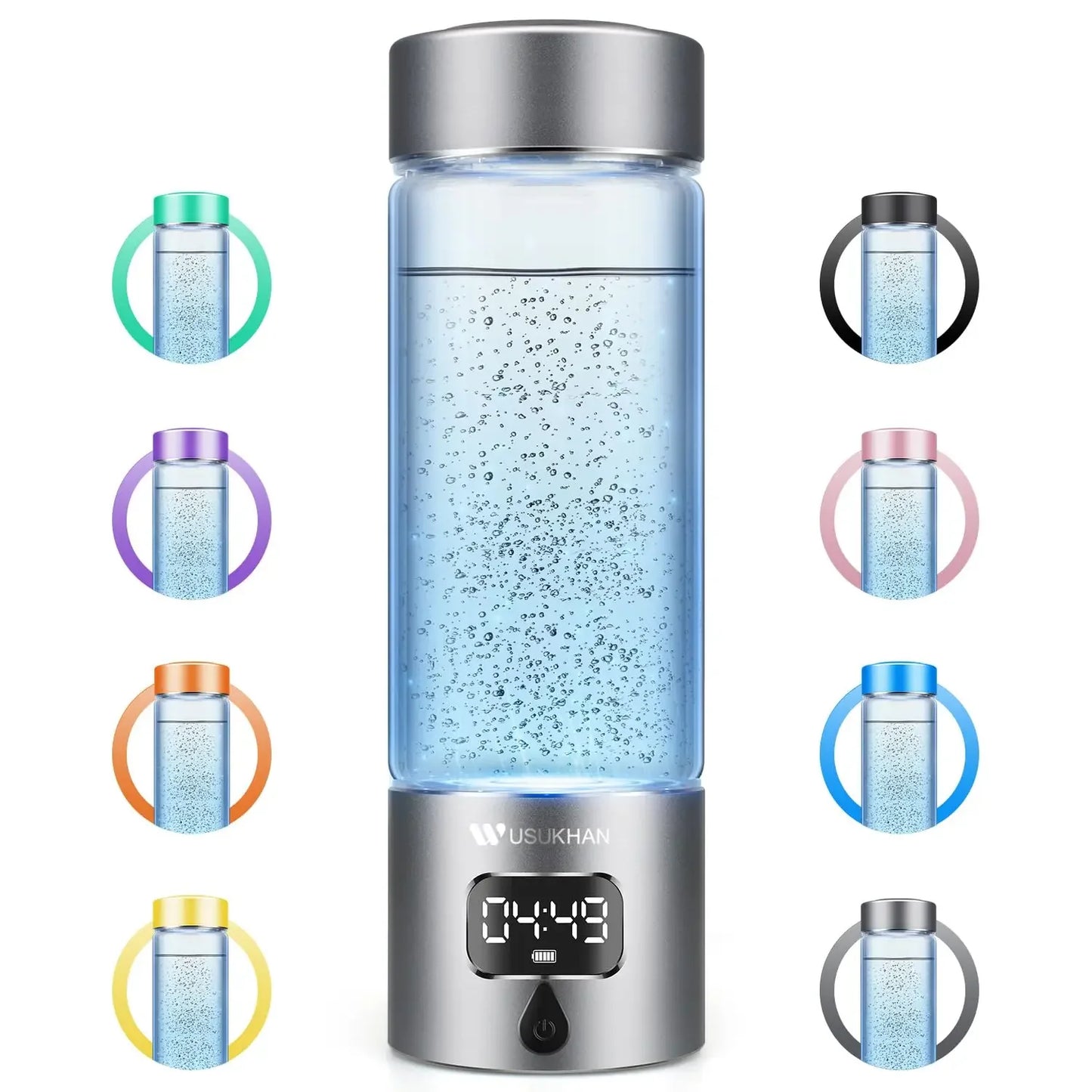Hydrogen Water Bottle Generator 4th Generation SPE PEM Technology Portable