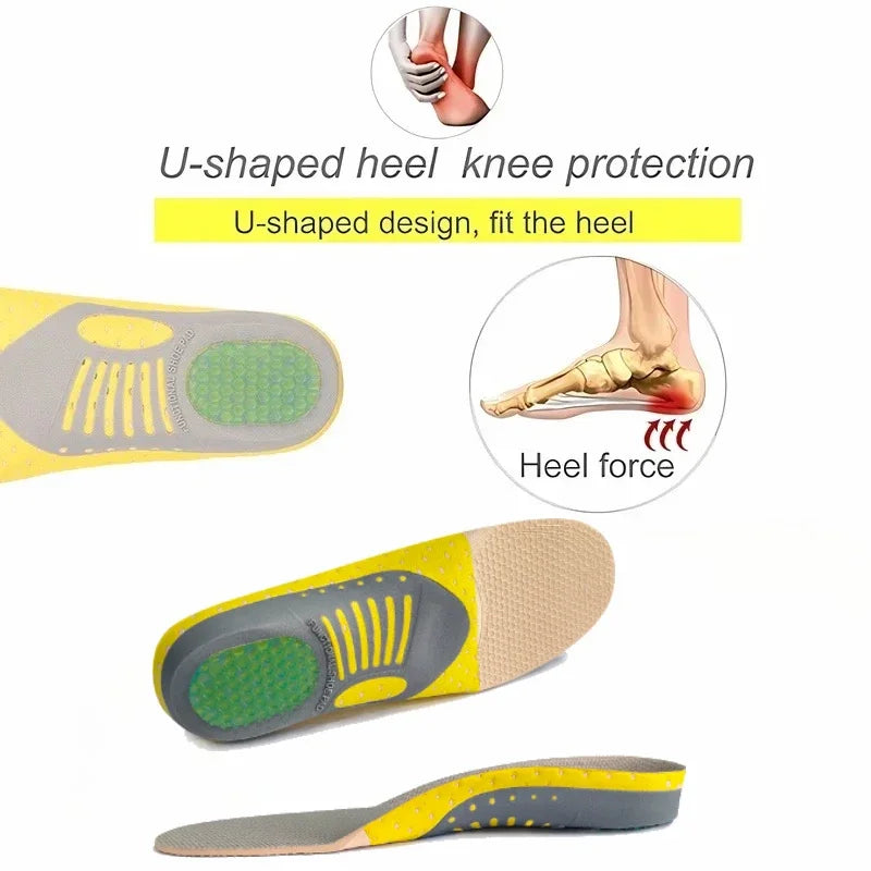 Gel Orthotic Insoles With Arch Support For Plantar Fasciitis Unisex