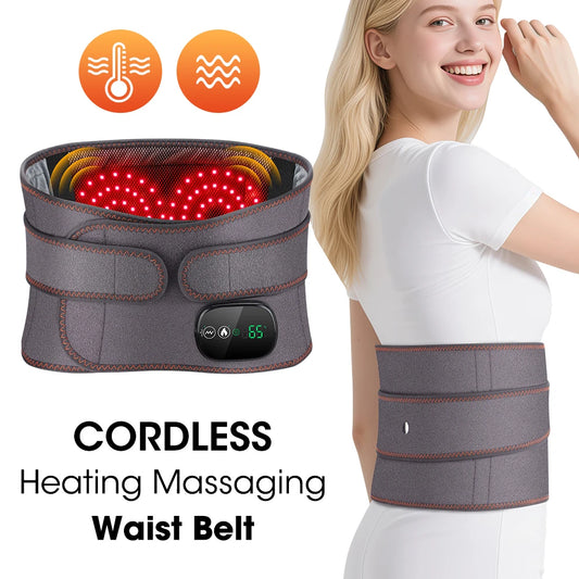PASTSKY Electric Heating Waist Massager With Red Light Vibration
